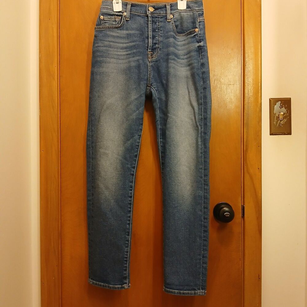 7 For All Mankind Josefina Luxe Vintage Jeans 25 5 Button High Waist